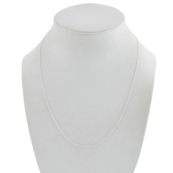 Vintage SU Sterling Silver 925 1.2mm Link Chain Necklace 18" - Picture 1 of 3